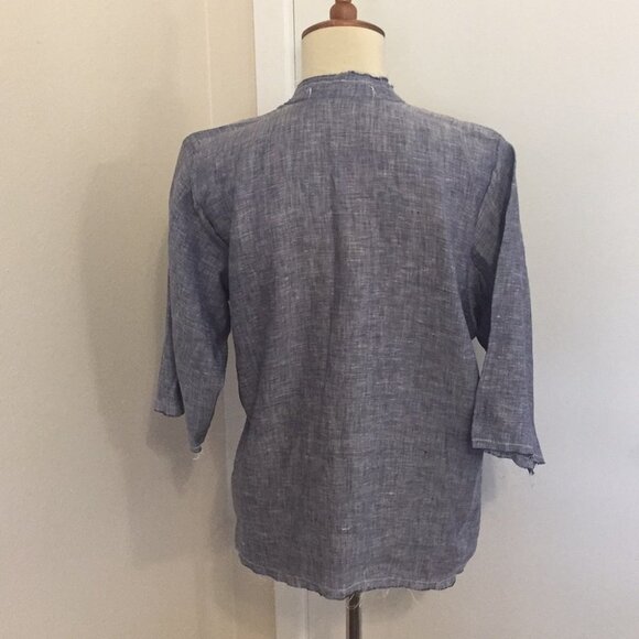 S/M NWOT LOVE TANJANE Linen Shirt FF32 - Picture 3 of 6